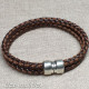 Double Braided 2 Tone Brown Bracelet